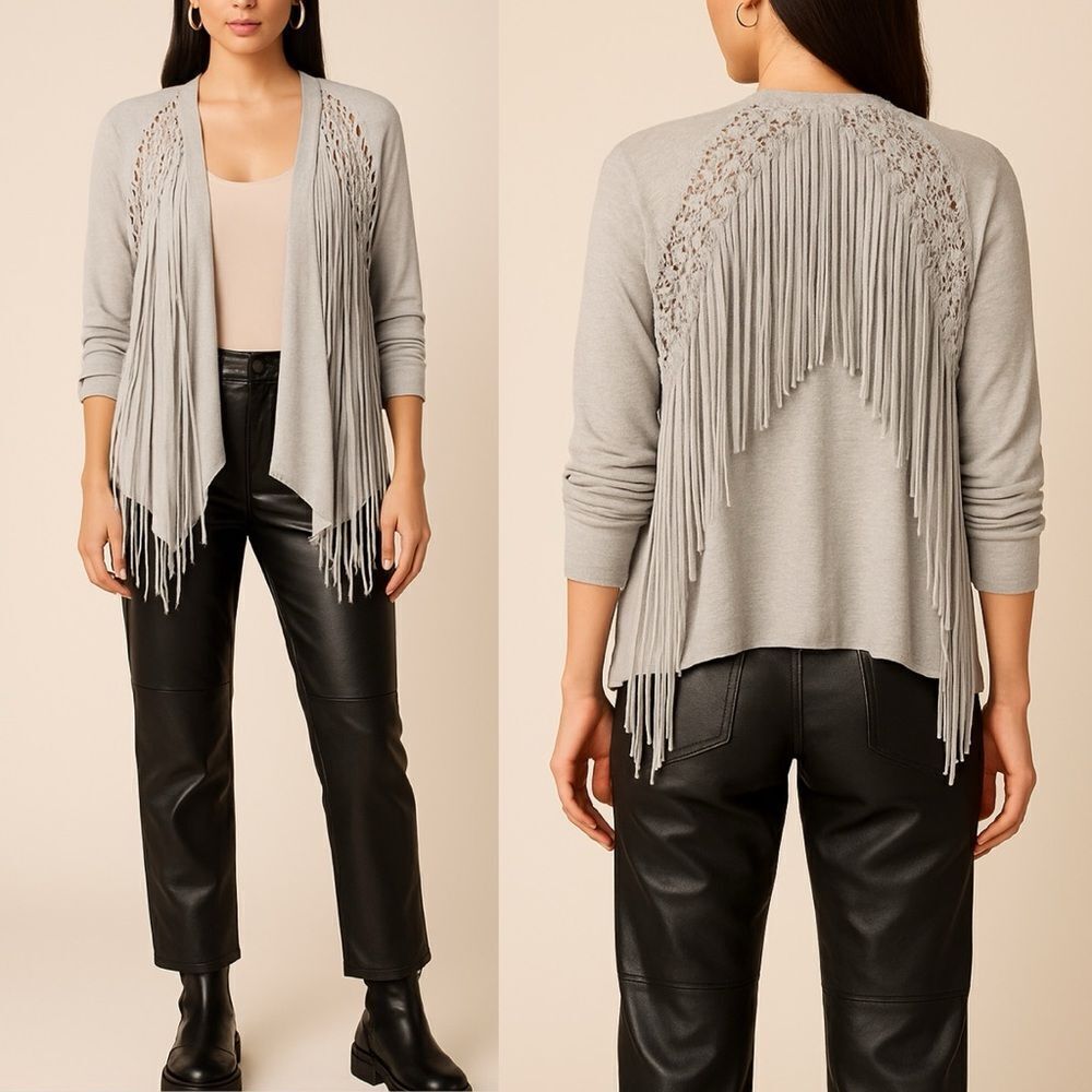 Rebecca Taylor Fringe Cardigan 